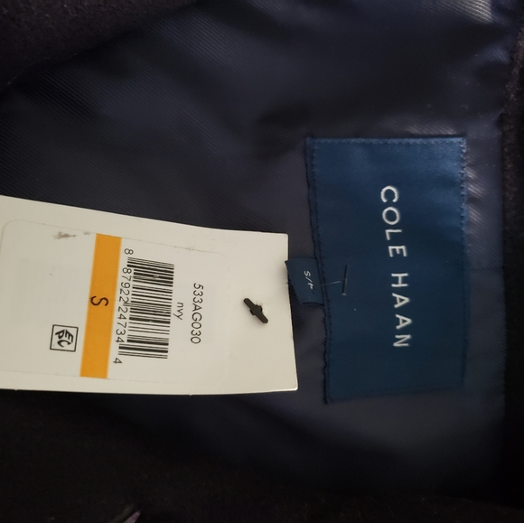 Brand New Men's Navy Button Down Cole Haan Coat - Picture 4 of 6